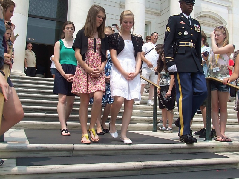 Students were selected to lay a wreath at the Tomb of the Unknown Soldier.