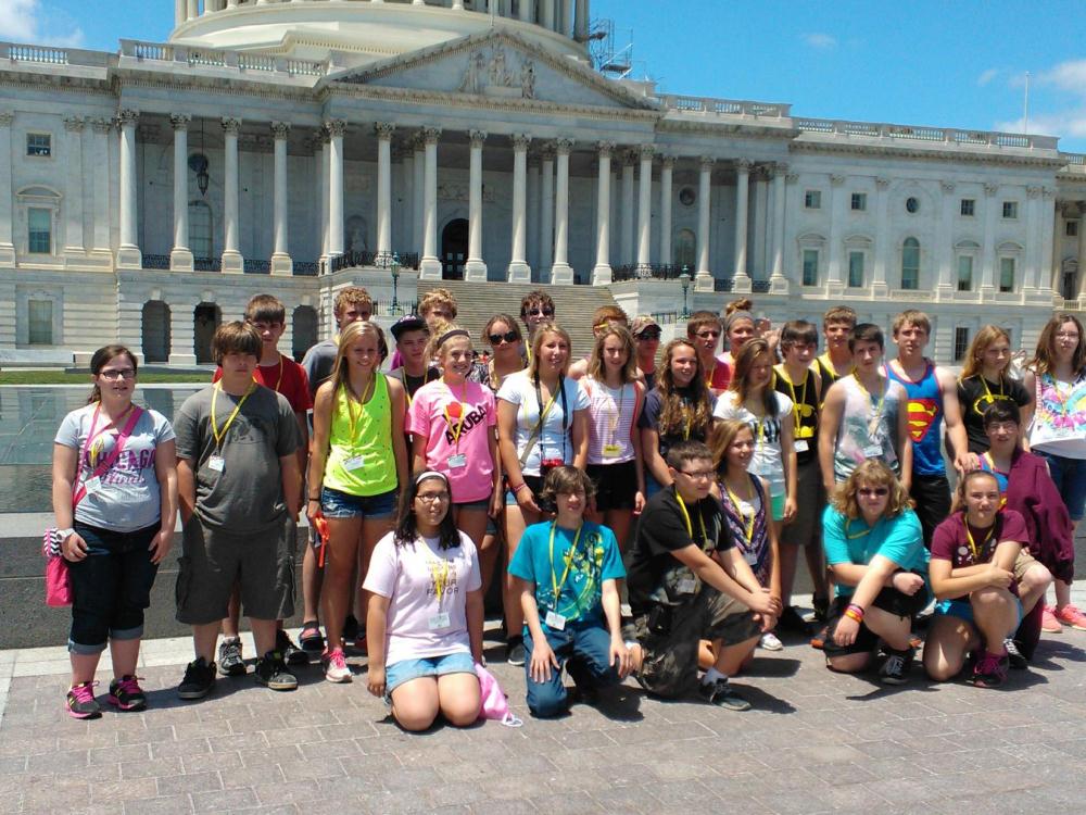 group photo at capitol building
